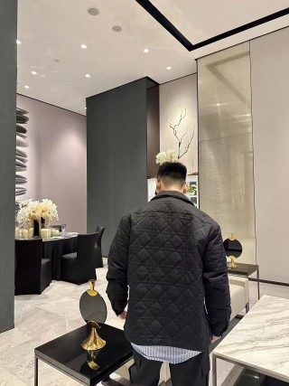 Dior Black Quilted Bomber Jacket view 2