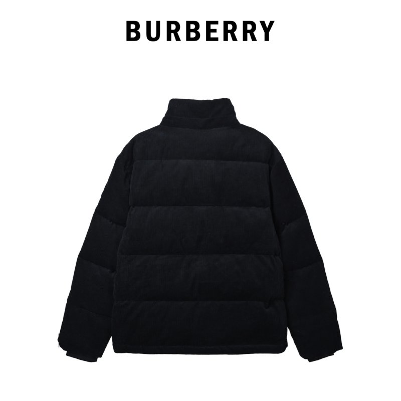 Navy Corduroy Puffer Down Jacket view