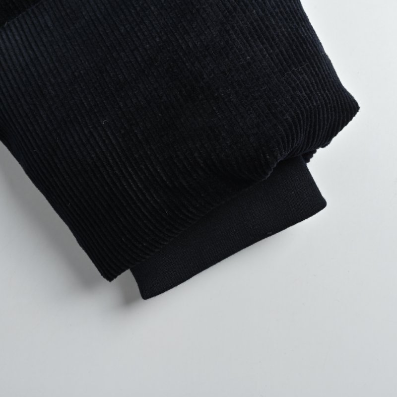 Navy Corduroy Puffer Down Jacket view