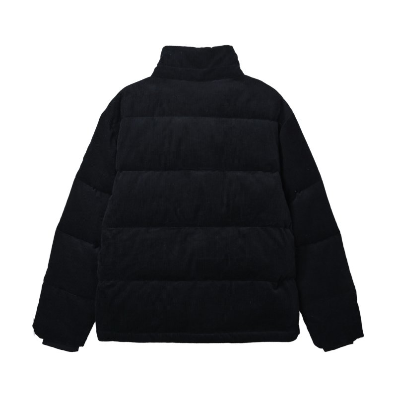 Navy Corduroy Puffer Down Jacket view