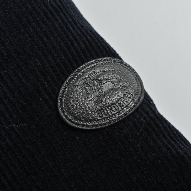 Navy Corduroy Puffer Down Jacket view