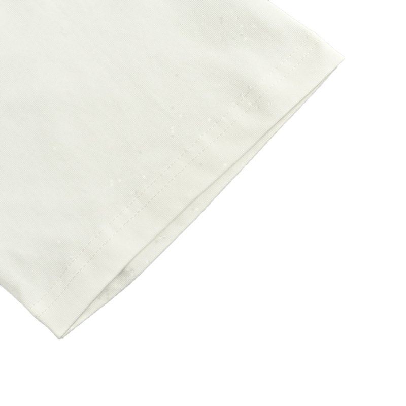 Cream Distressed Logo Graphic Short Sleeve T-Shirt view