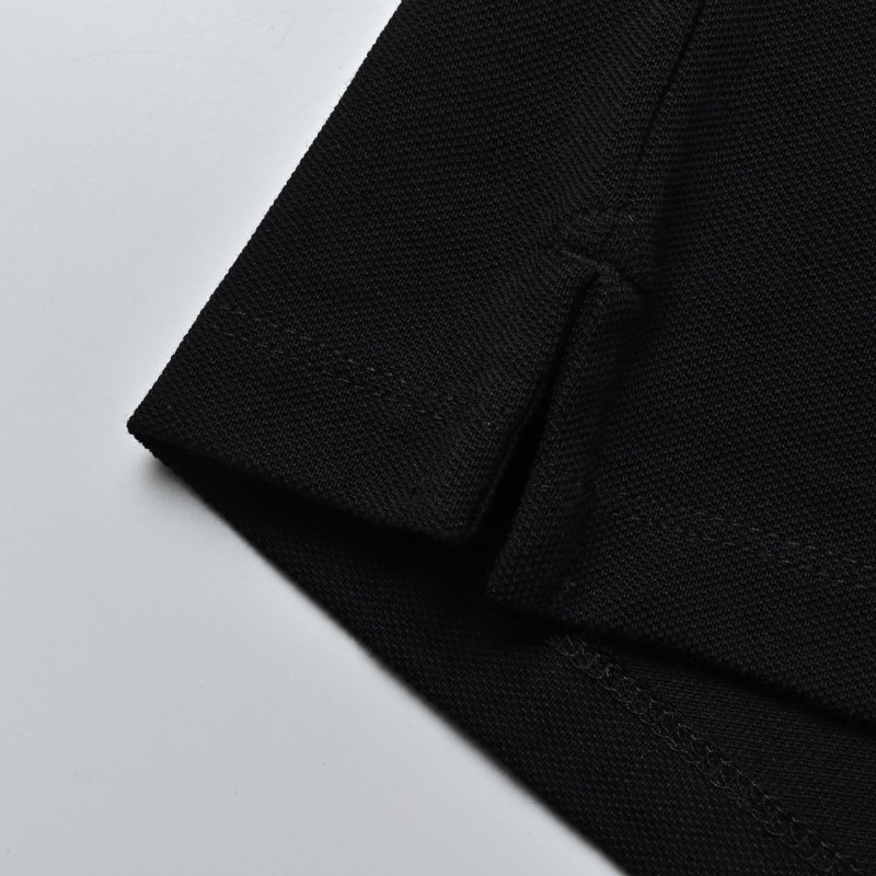 Prada Striped Polo Shirt Black White view