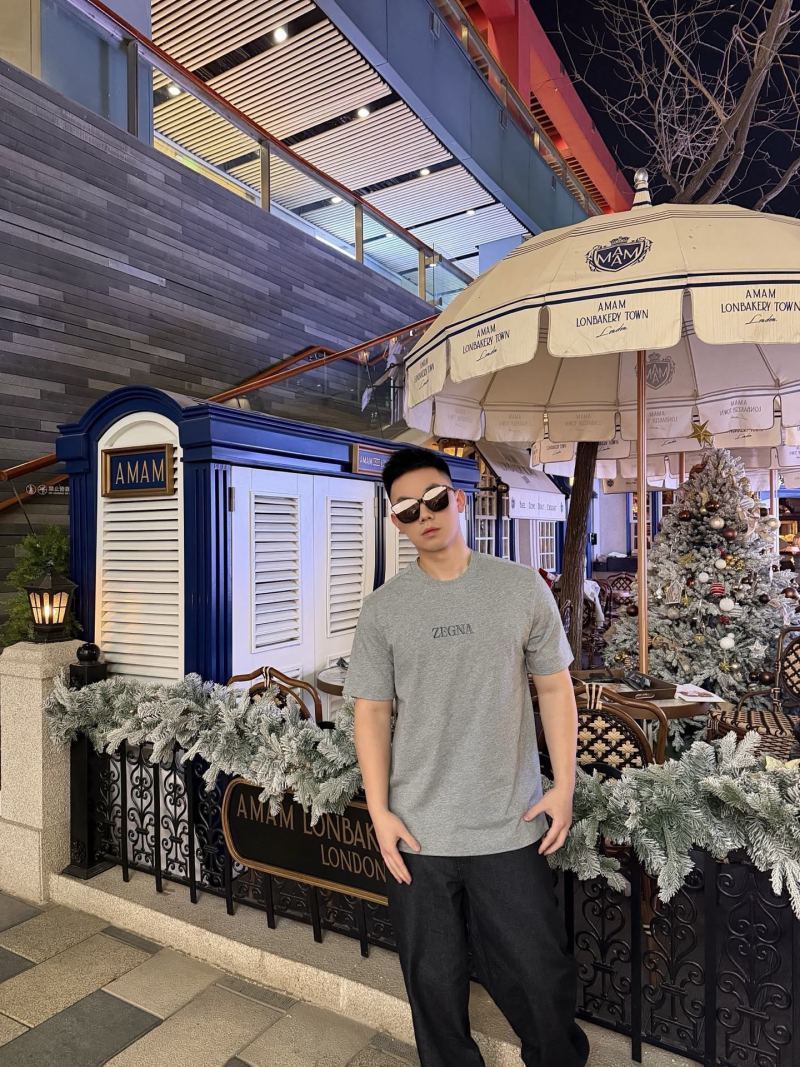 Zegna Grey Logo T-Shirt
