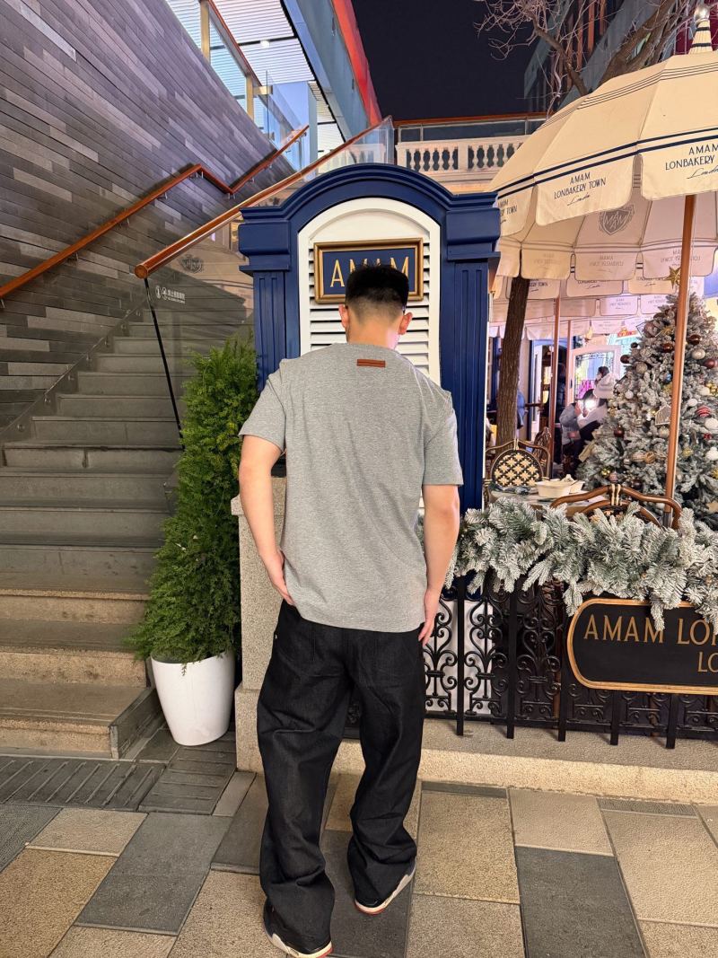 Zegna Grey Logo T-Shirt view
