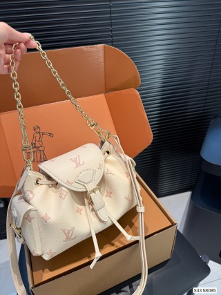 Louis Vuitton Monogram Canvas Shoulder Bag Cream view 2