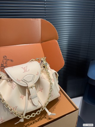 Louis Vuitton Monogram Canvas Shoulder Bag Cream view 7