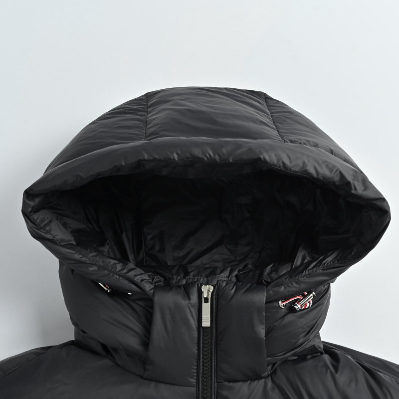 Chanel Grey Puffer Down Jacket with Striped Sleeves view