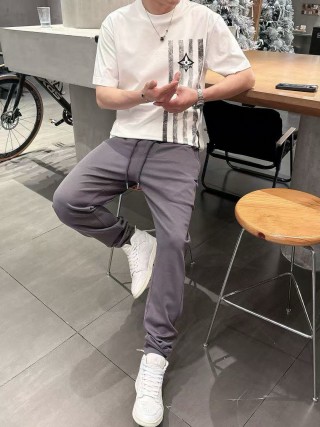 Purple Cargo Tapered Trousers with Multi-Pocket Design