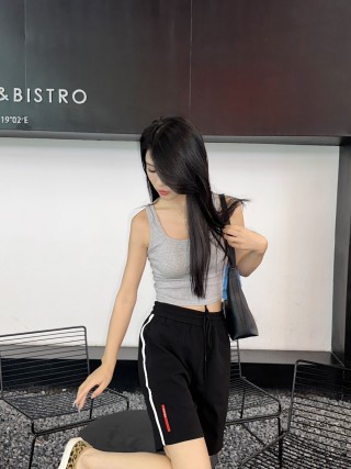 Nike Black Shorts with White Stripe and Red Accent view 3
