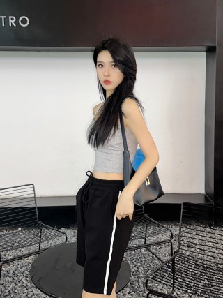 Nike Black Shorts with White Stripe and Red Accent view 7