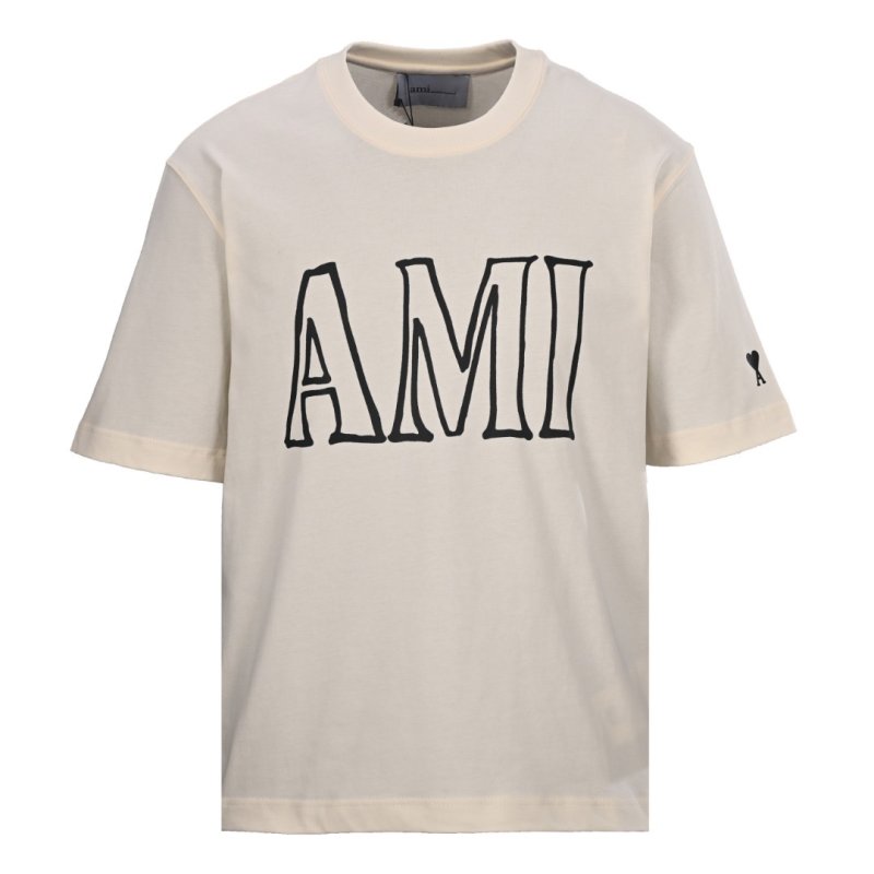 Amiri White Outline Logo T-Shirt view