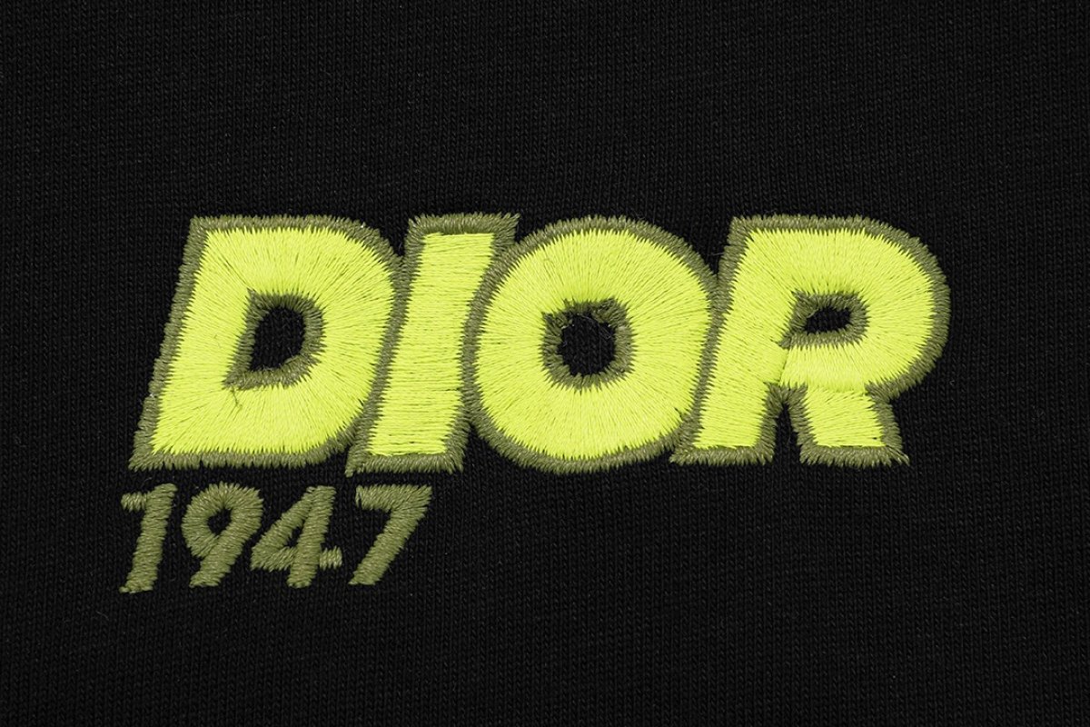 Dior Black Logo T-Shirt Yellow Print view