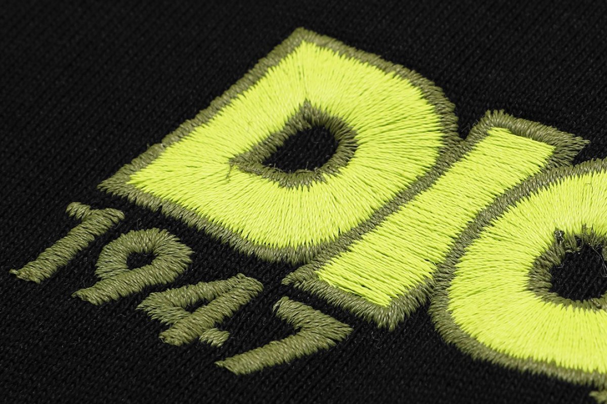 Dior Black Logo T-Shirt Yellow Print view