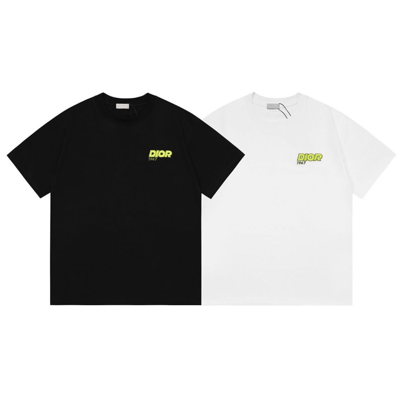 Dior Black Logo T-Shirt Yellow Print view