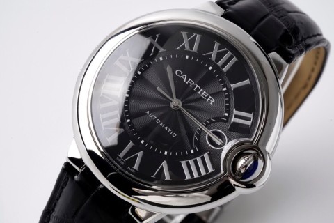 Cartier Ballon Bleu 42mm Automatic Black Dial Watch view 3