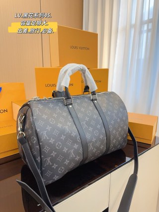 Louis Vuitton Keepall 45 Monogram Canvas Travel Bag Grey view 5