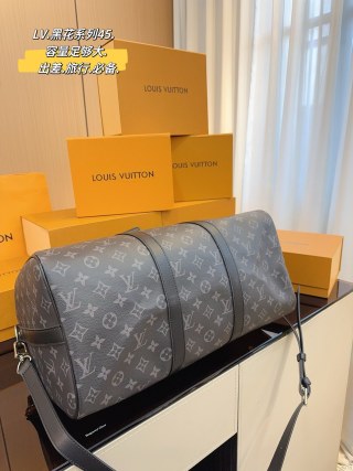 Louis Vuitton Keepall 45 Monogram Canvas Travel Bag Grey view 6