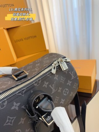 Louis Vuitton Keepall 45 Monogram Canvas Travel Bag Grey view 8