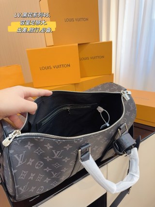 Louis Vuitton Keepall 45 Monogram Canvas Travel Bag Grey view 9