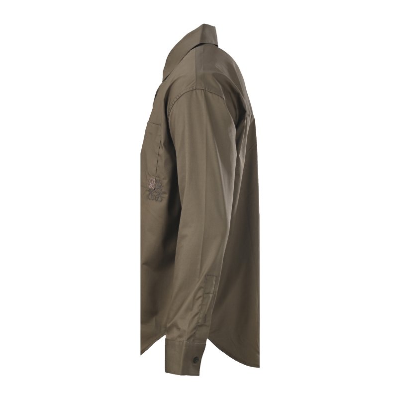 Oversized Khaki Button-Up Shirt view