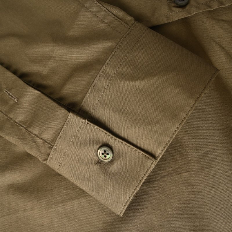 Oversized Khaki Button-Up Shirt view