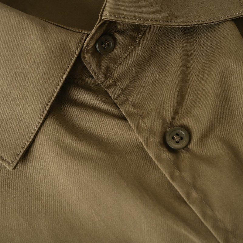 Oversized Khaki Button-Up Shirt view