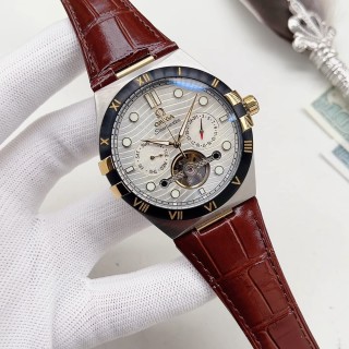 Omega Seamaster Chronograph Two-Tone Silver Dial Watch