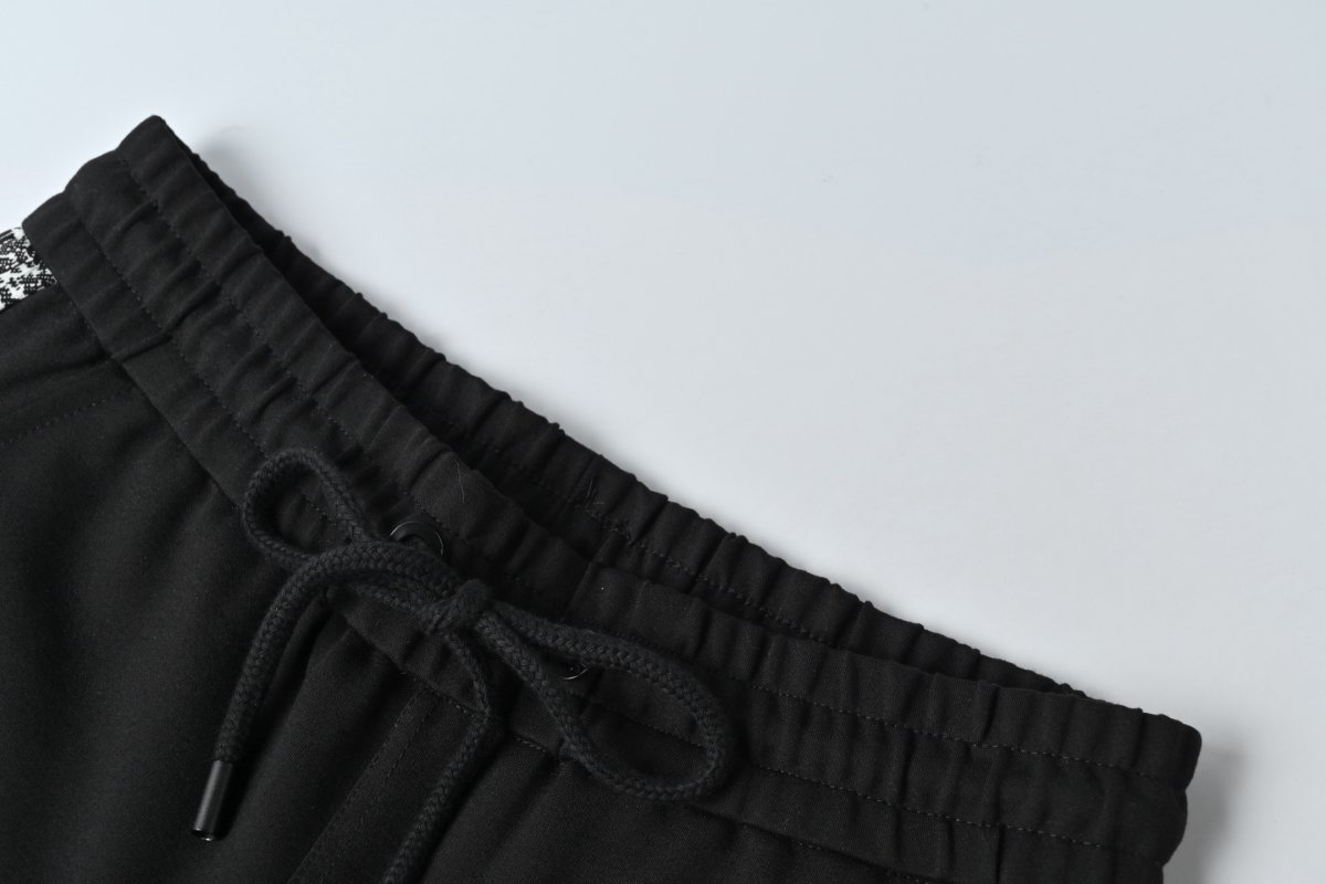 Black Joggers with Monochrome Side Stripe view