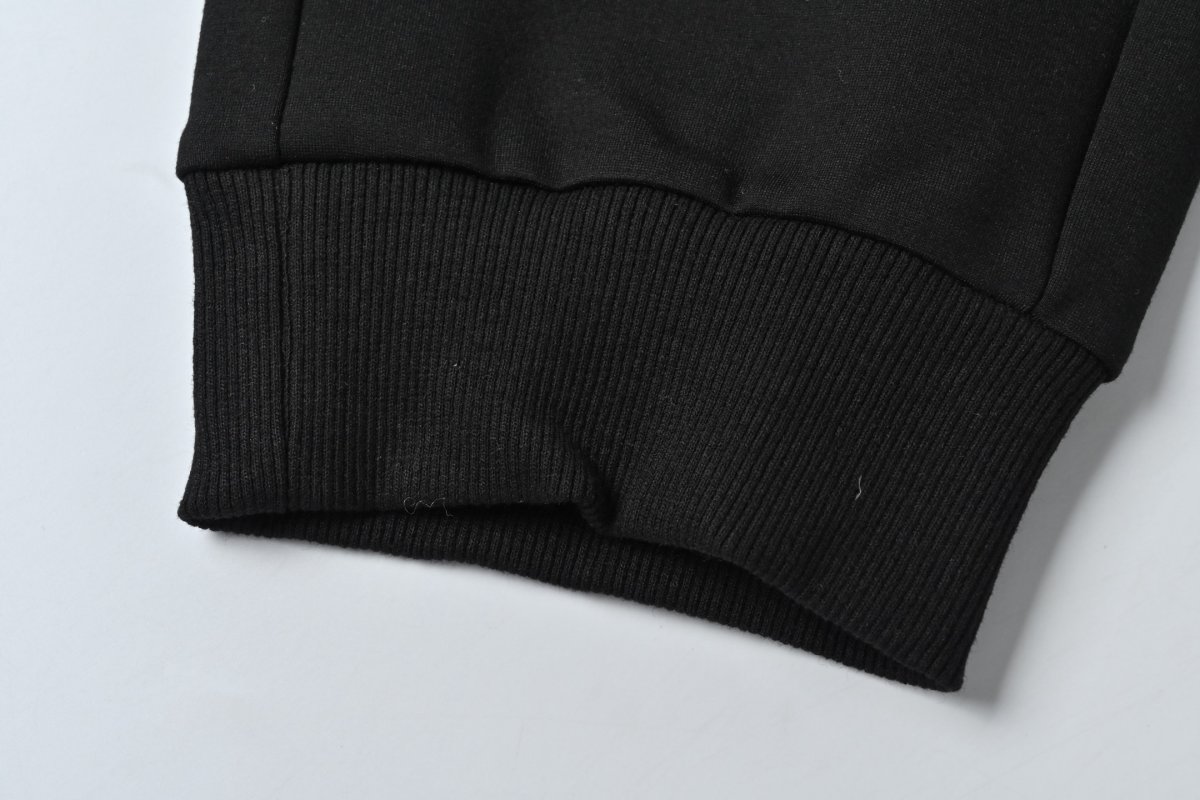 Black Joggers with Monochrome Side Stripe view