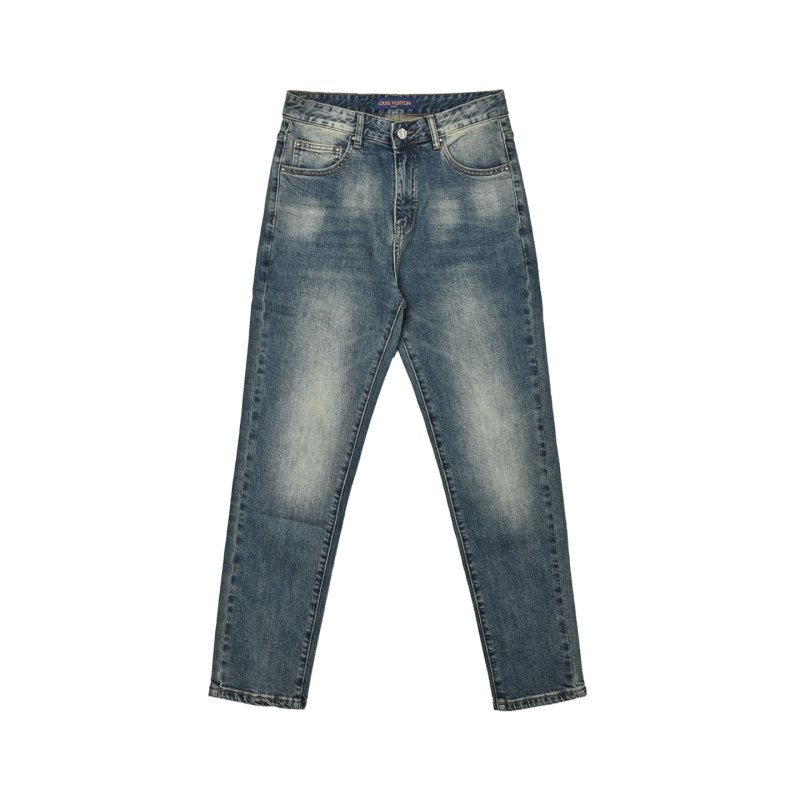 Essentials Premium Denim Jeans - Light Wash with Embroidered Pocket Detail view