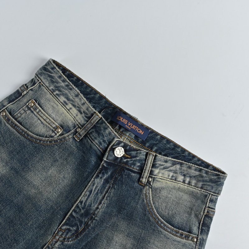 Essentials Premium Denim Jeans - Light Wash with Embroidered Pocket Detail view