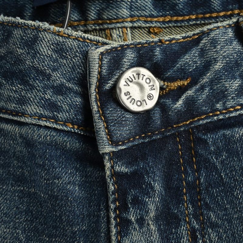Essentials Premium Denim Jeans - Light Wash with Embroidered Pocket Detail view