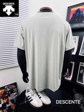 Descente 3D Embossed Ice Silk Casual Short Sleeve T-Shirt White view 5