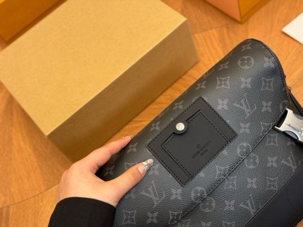 Louis Vuitton Voyager Messenger Bag - Monogram Black view 3