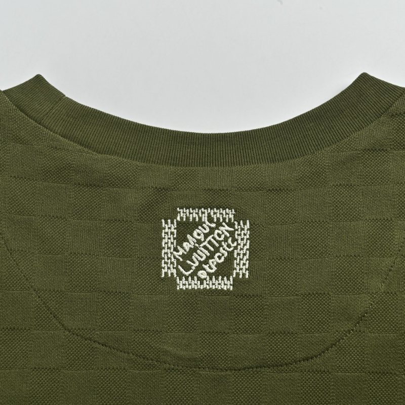 Olive Green Graphic Short Sleeve T-Shirt with Embroidered Logo view