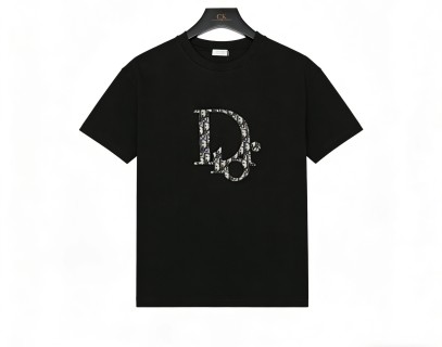 Dior Monogram Embroidered Black T-Shirt view 2