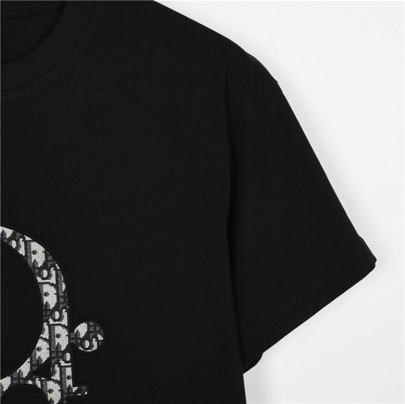 Dior Monogram Embroidered Black T-Shirt view