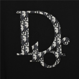 Dior Monogram Embroidered Black T-Shirt view 6