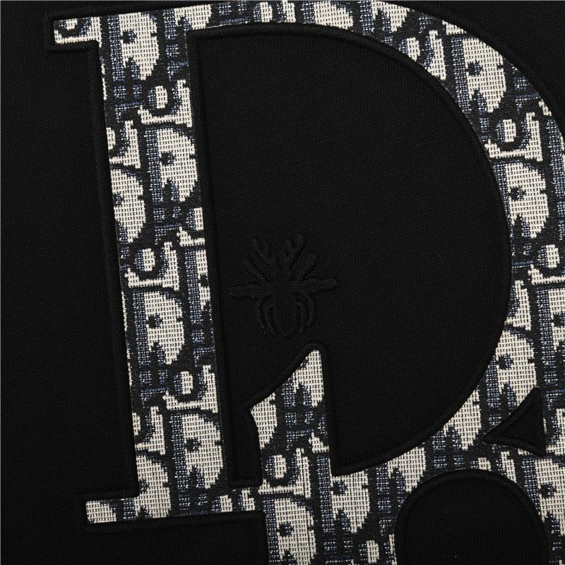 Dior Monogram Embroidered Black T-Shirt view