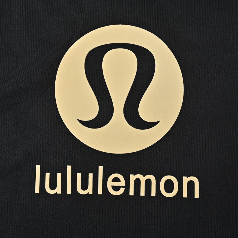 Lululemon Black Logo T-Shirt with Cream Print view