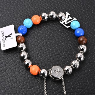 Louis Vuitton LV Rainbow Beaded Bracelet with Wood Accents view 2