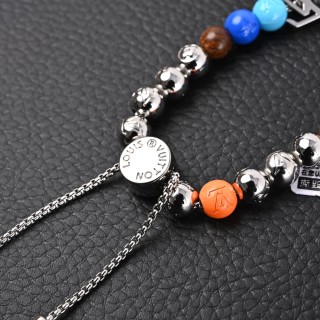 Louis Vuitton LV Rainbow Beaded Bracelet with Wood Accents view 4