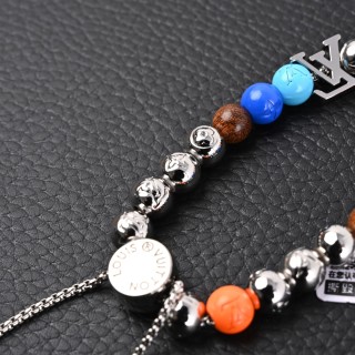 Louis Vuitton LV Rainbow Beaded Bracelet with Wood Accents view 5