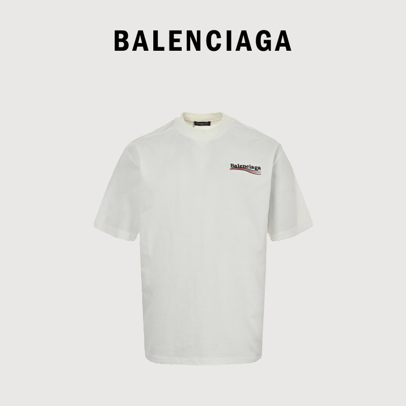 Balenciaga Logo Embroidered Short Sleeve T-Shirt Black view