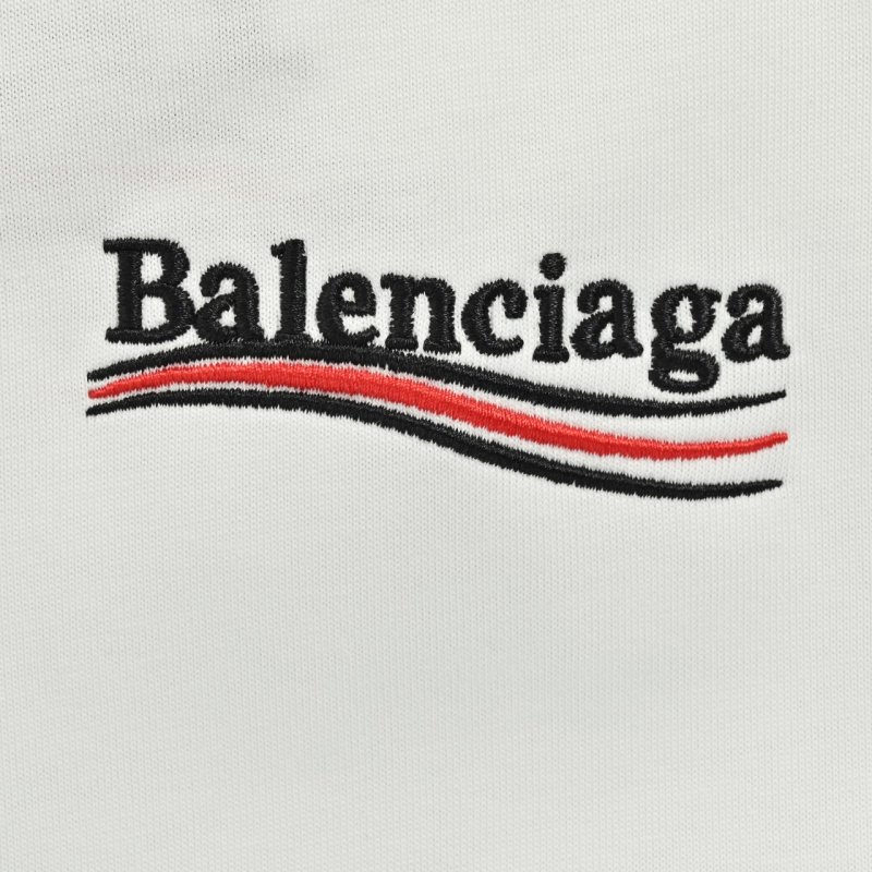 Balenciaga Logo Embroidered Short Sleeve T-Shirt Black view