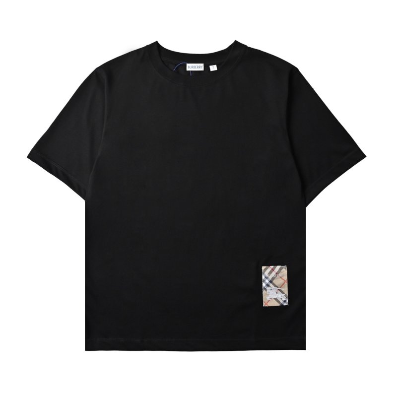 Burberry Black T-Shirt with Nova Check Pocket Detail view