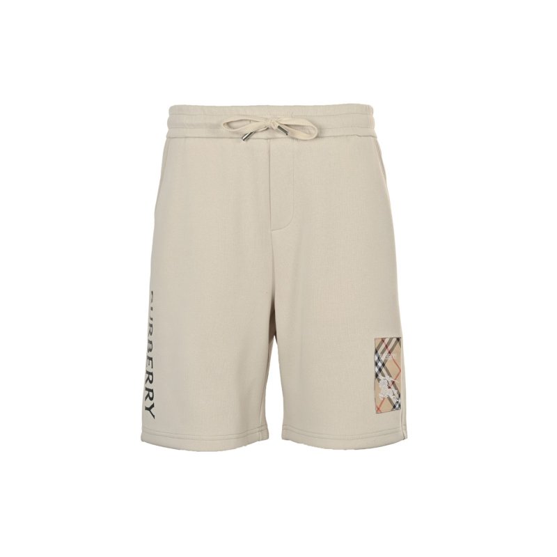 Burberry Beige Check Patch Shorts view