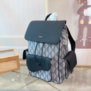 Dior Oblique Canvas Backpack Black view 3