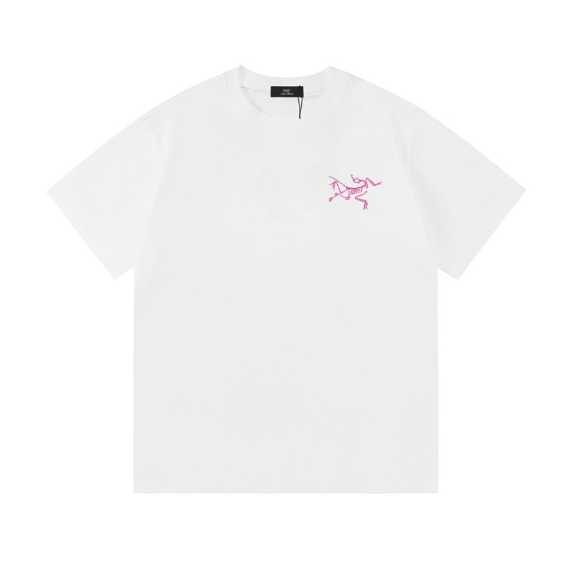 White Graphic Skeleton Wings T-Shirt - Magenta Print view